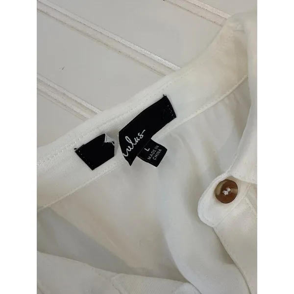 NWOT Lulus Charming Confidence White Collared Button-Up Mini Dress Size Large - Image 8