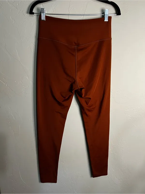 Girlfriend Collective Hi Rise Full Length Sedona Terracotta Activewear‎ Leggings - Image 5