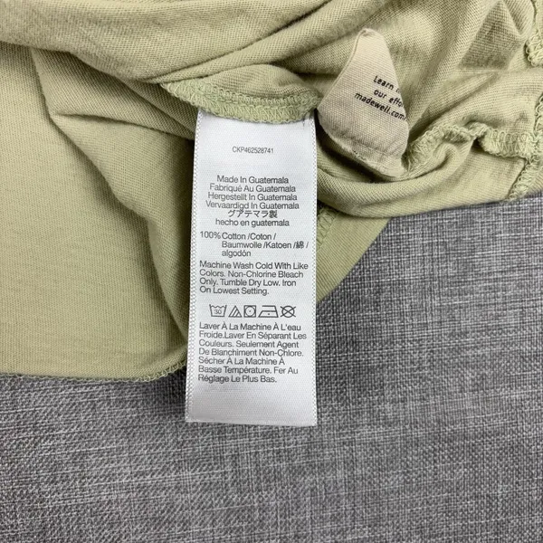 Madewell T-Shirt Womens XL Beige Crew Neck Short Sleeve Tagless Jersey Basic Top - Image 6