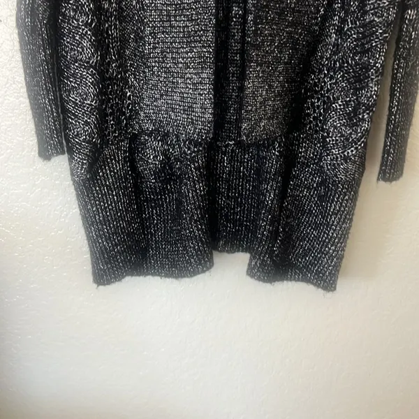 Puma Black and Gray Cardigan Sweater with Metallic‎ Shimmer XXL - Image 4