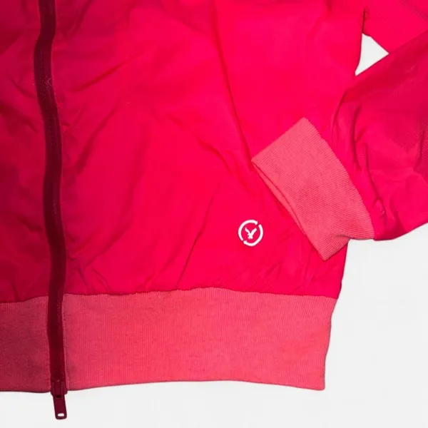 American Eagle Outfitters Neon Pink Lightweight Windbreaker Athletic Jacket - Image 3