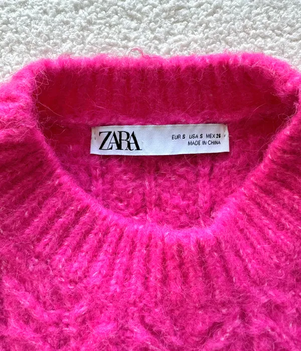 Zara Hot Pink Sweater Best - Image 2