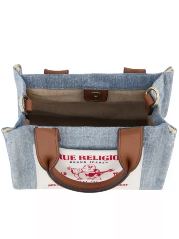 NWT True Religion Denim Mini Tote Bag Y2K Crossbody Bag Blue - Image 3