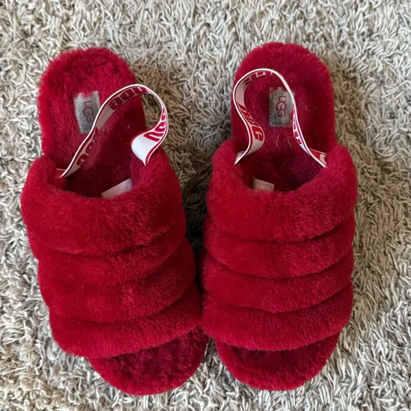 UGG Fluff Yeah Slide Style 1095119 in Samba Red (Women's Size 11) - Image 2