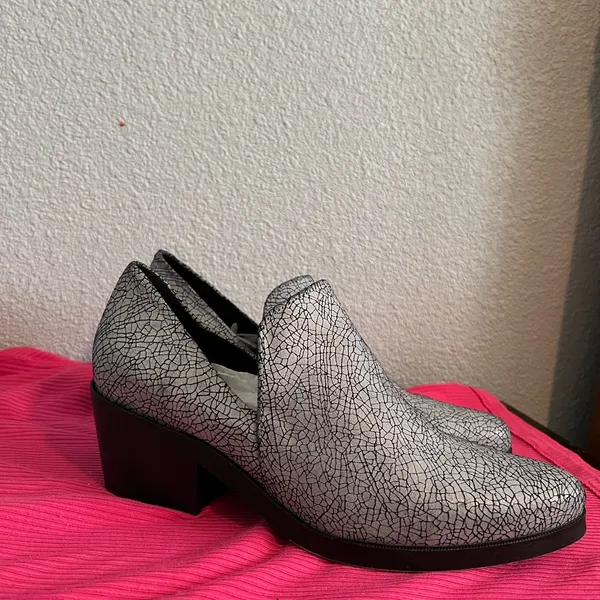 SHELLYS LONDON Women's Crackle‎ Pattern Ankle Boots White Size 8 - Image 6
