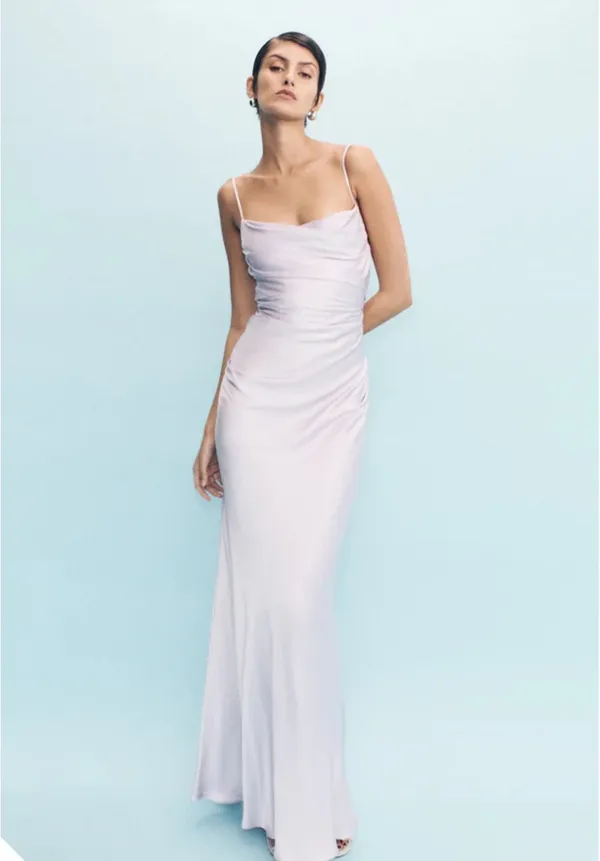 Shona Joy La Lune Lace Back Maxi Dress - Lilac - Image 4