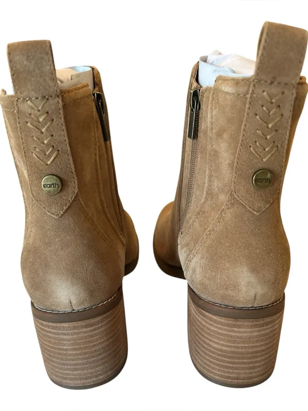 earth® Cassi Ankle Booties, Tan Suede, Size 11, NEW WITH BOX - Image 6