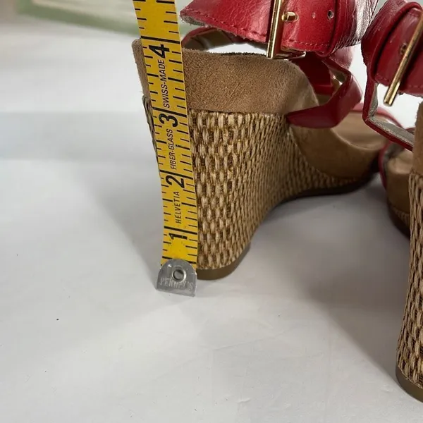 A2 by Areosoles size 8 red strappy wedge sandals - Image 7