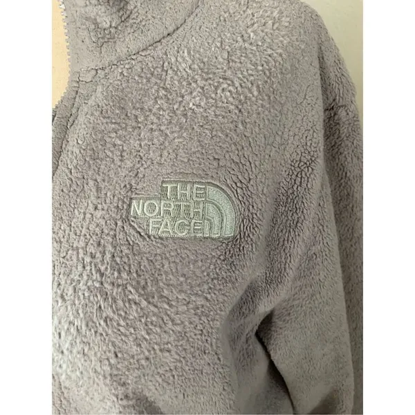 North face gray women’s fleece jacket medium - Image 3