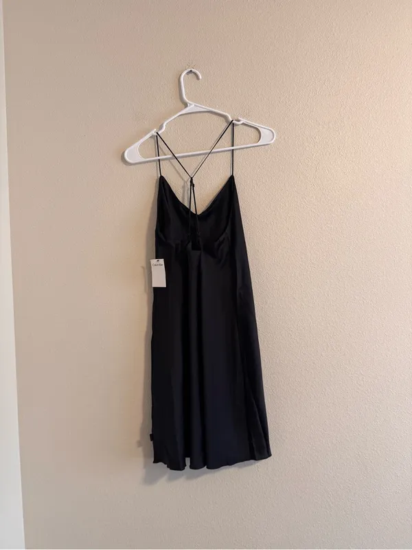 NWT Calvin Klein Black Strapback Slip Dress - Image 4