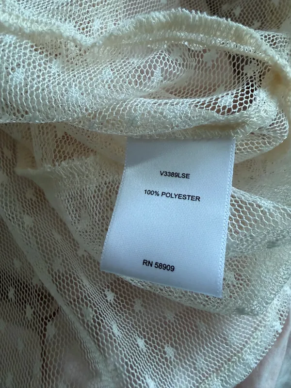 Chelsea & Violet Cream Swiss Dot Tiered Mesh Top Extender - Image 5