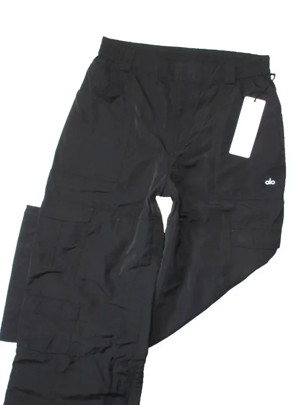 NWT Alo Yoga High-Waist Ski-Moto Puffer Pants in Black Seamed Cargo L - Image 2