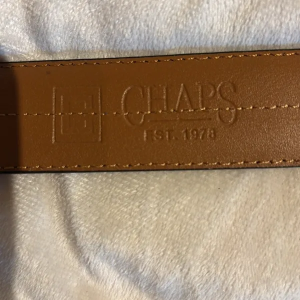 Chaps Cognac Colored Leather Belt Size40…. Sold As A Mans Belt But Is Unisex.. - Image 5