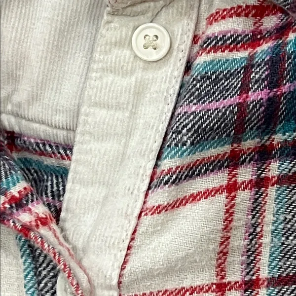 American Eagle Mixed Plaid Button Up Flannel Size Large - Image 8