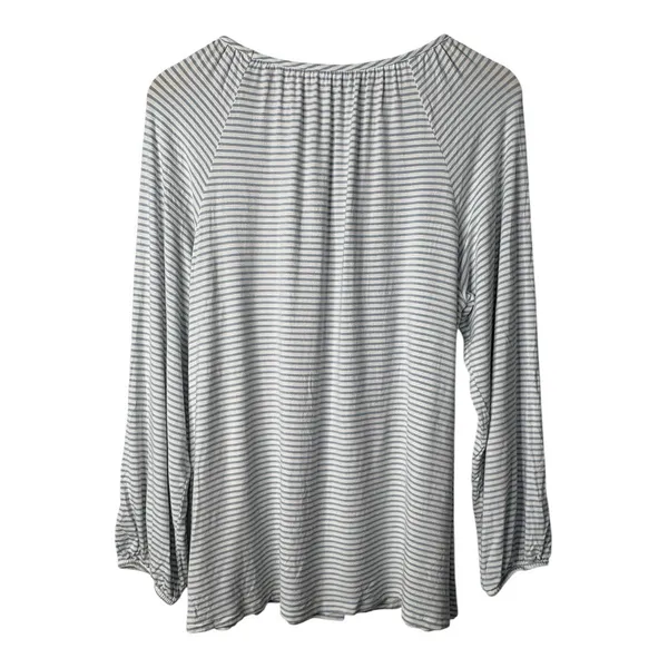 LAKE‎ Pajamas Pima Long Sleeve Top Womens L Blue Striped Modal Lounge Sleepwear - Image 5