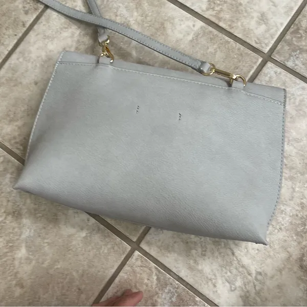 Anthropologie Faux Leather Tassel Crossbody. EUC Snap Closure Purse Satchel‎ - Image 3