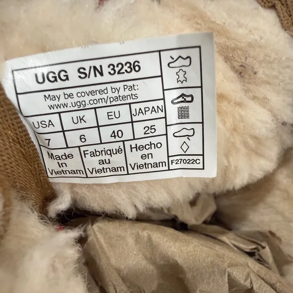 UGG Neumel Chukka Boots Womens 7 Chestnut Suede Shearling Lined Lace Up - Image 7