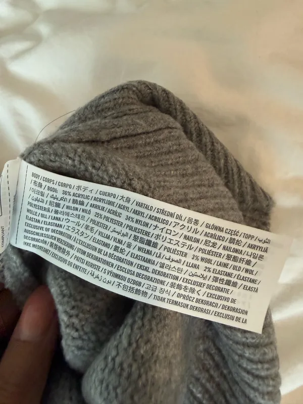 Abercrombie Madeline Wool Crew Sweater Gray - Image 5