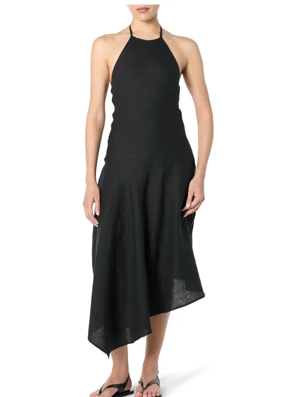 The Drop Womens Ciga Halter Linen Maxi Dress Size XXL - Image 4
