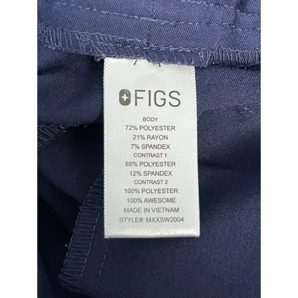 Figs Tech Collection Jogger Scrubs Medium Navy Nurse Uniform - Image 7