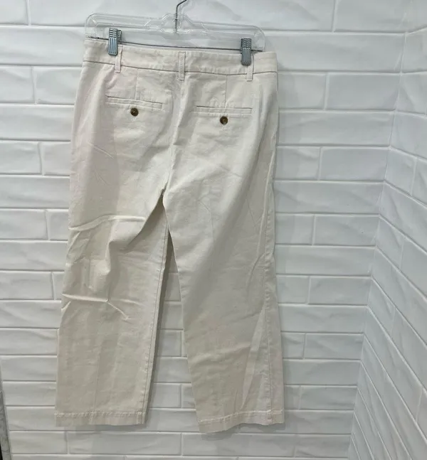 ANN Taylor crop pants devin fit off white - Image 4