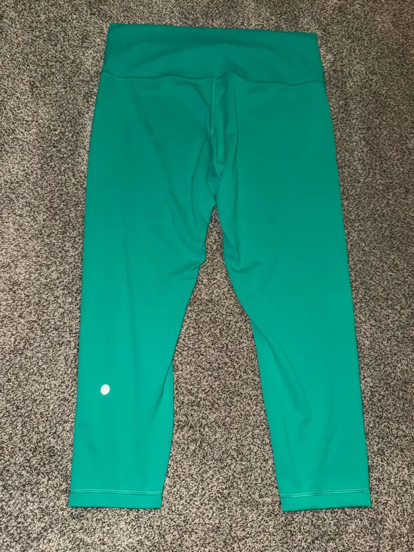 Lululemon Wunder Train High-Rise Crop Leggings Maldives Green Size 14 - Image 4