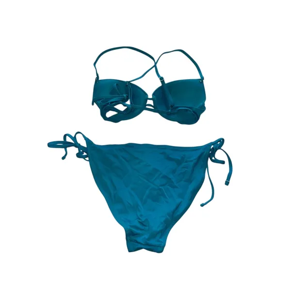 Topshop Teal Tie-Side Bikini Set - Image 3