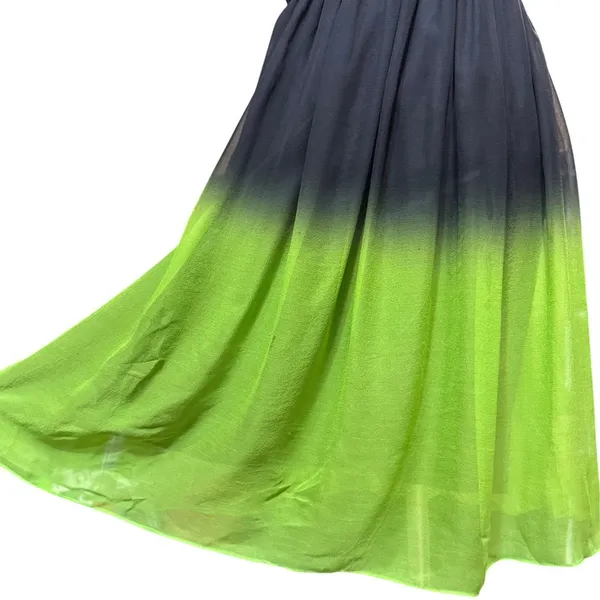 Donna Morgan 2‎ Strapless Silk Ombre Dress Black Green Wedding Guest Fairy Y2K - Image 4