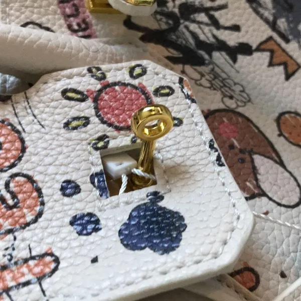 Vegan leather Designer Inspired handbag White - Image 2