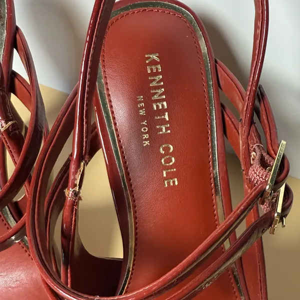 Kenneth Cole Burgundy Slingback Heels - Image 2