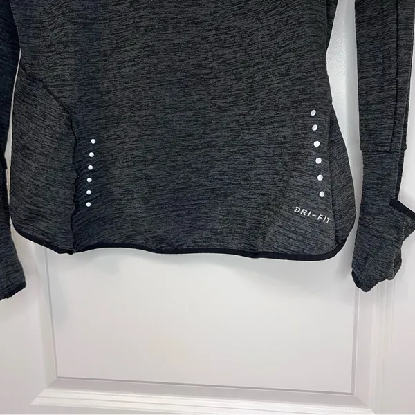 Women Nike Gray Quarter-Zip Pullover - Image 7