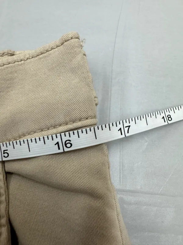 American Eagle Stretch Khaki Barrel Cargo Pants Size 6 Long - Image 8