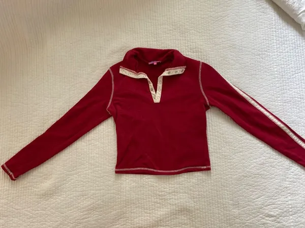 Red white edikted top - Image 3