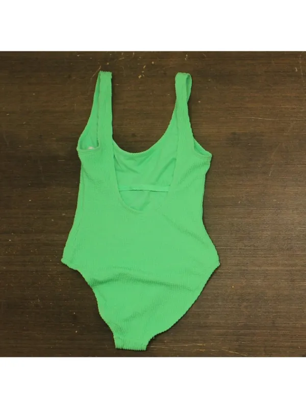 Salt + Cove Scoop Back Juniors Swim One Piece Swimsuit Mint Tea Green S - Image 2