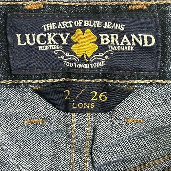 Lucky Brand Lola Boot Women's 2/26 LONG Ankle Dark Wash Blue Denim Bootcut Jeans - Image 9