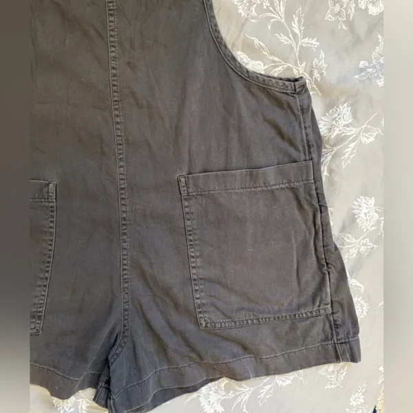 Aerie Charcoal tie up romper - Image 2