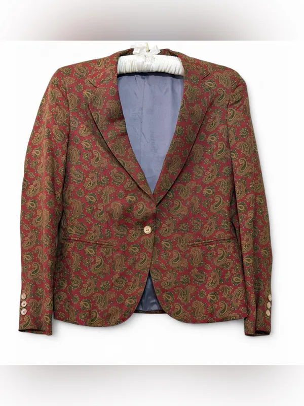 Vintage Mid 1980’s Schriver’s Corbin LTD Women’s Paisley Blazer Jacket Size S - Image 12