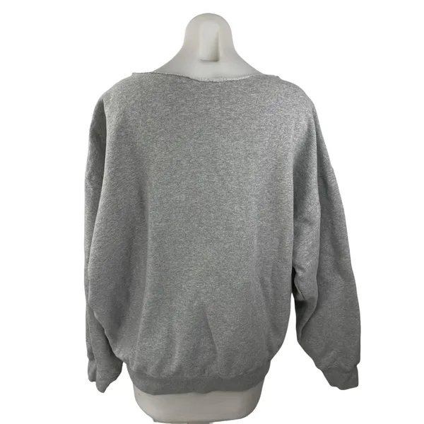 J.Galt Malibu Women's Gray Oversized Crew Neck Long Sleeve Sweatshirt Top Size M - Image 2