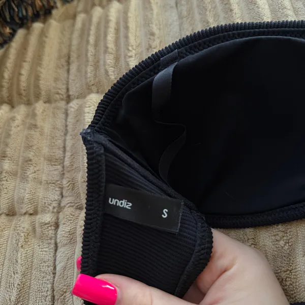 Aerie Undiz black bandeau bikini top - Image 2