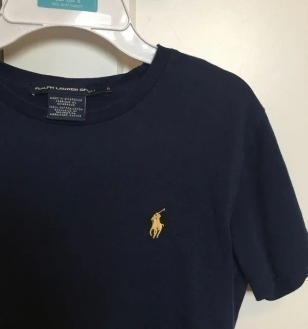 Ralph Lauren Women’s size small navy / yellow top - Image 3