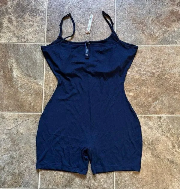 SKIMS Soft Lounge Scoop Onesie Navy Size Large - Image 4