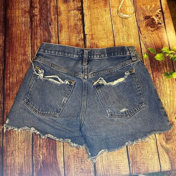Abercrombie & Fitch Curve Love Jean Shorts Size 2/26 Boyfriend Short - Image 2