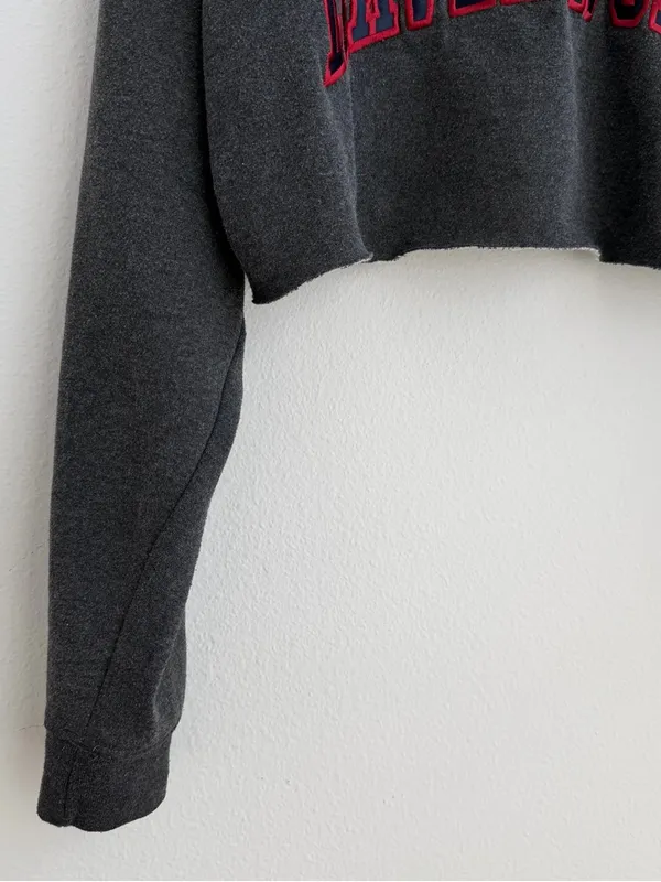 Fort Leavenworth Off the Shoulder Cropped Sweatshirt - Image 5