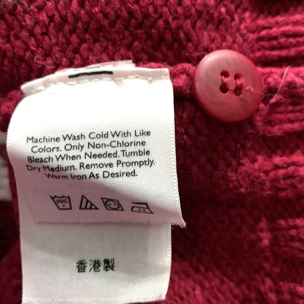 Eddie Bauer Vintage Nordic Red and White Snowflake Cardigan Sweater Size… - Image 10