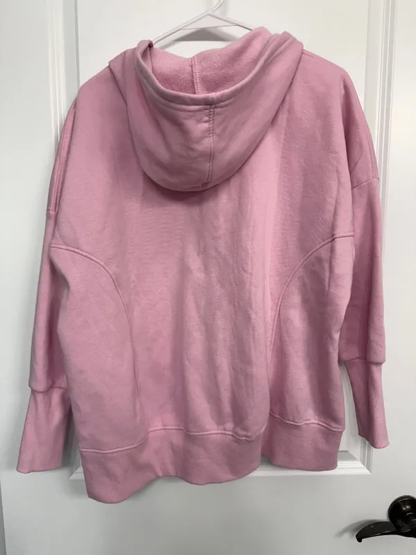 Simply Southern Pink Quarter-Snap Hooded Pullover Size S - Image 6