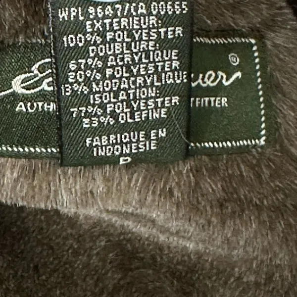 Eddie Bauer Vest Black Faux Fur Collar‎ & Lining Women's Size Small Full Zip - Image 7