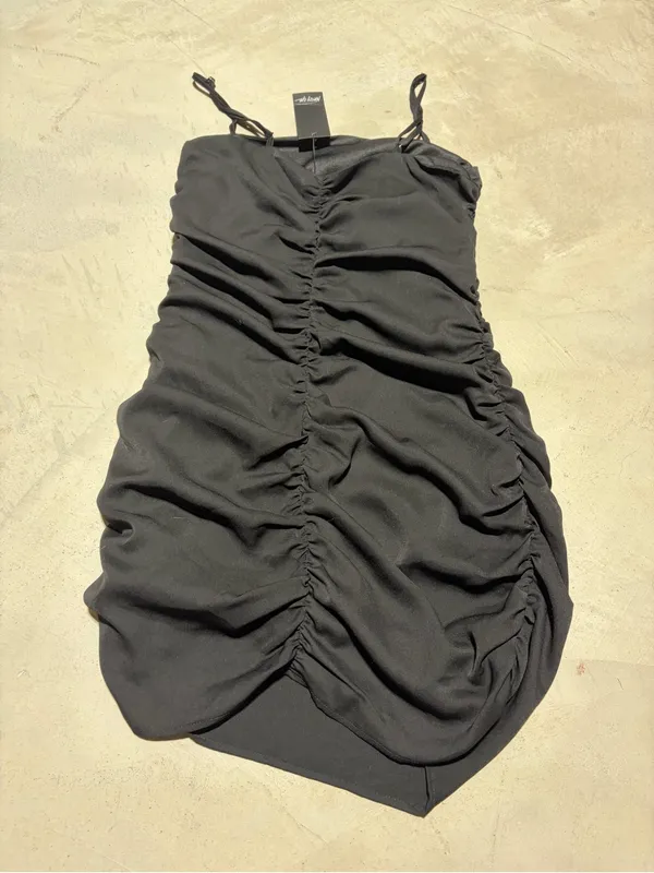 Nastygal NWT Black ruched mini dress 8 - Image 6