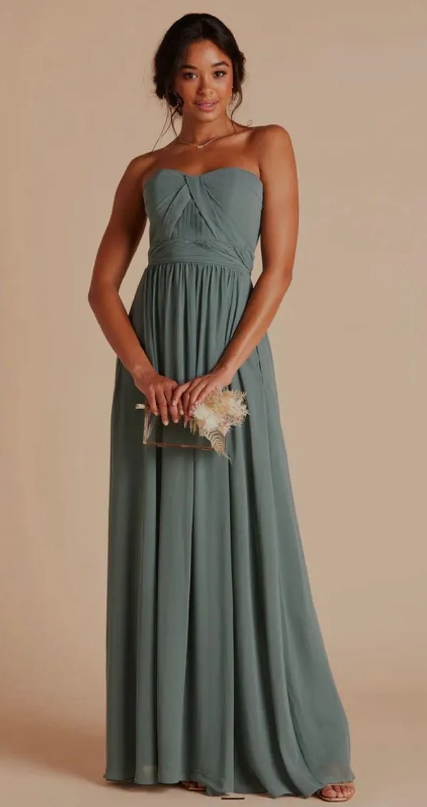 Birdy Grey Convertible Bridesmaid Dress Grace Chiffon Sea Glass - Image 8