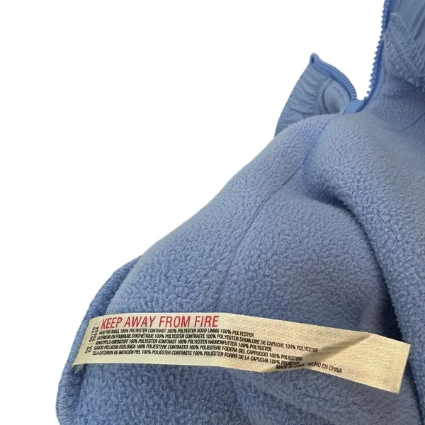 Free People Fuzzy Was She Pullover Blue‎ Sherpa Fleece Hoodie Womens Small - Image 15