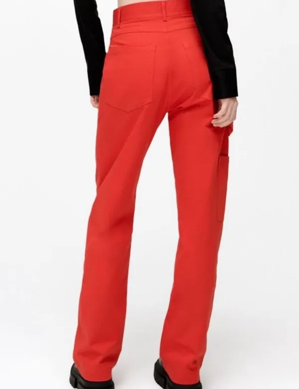 Zara Cargo Pants SzL Pockets Utility Casual Closet Staple Cotton Blend Work Wear - Image 2